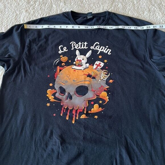 Le Petit Lapin short sleeve shirt black size XL - Picture 10 of 16